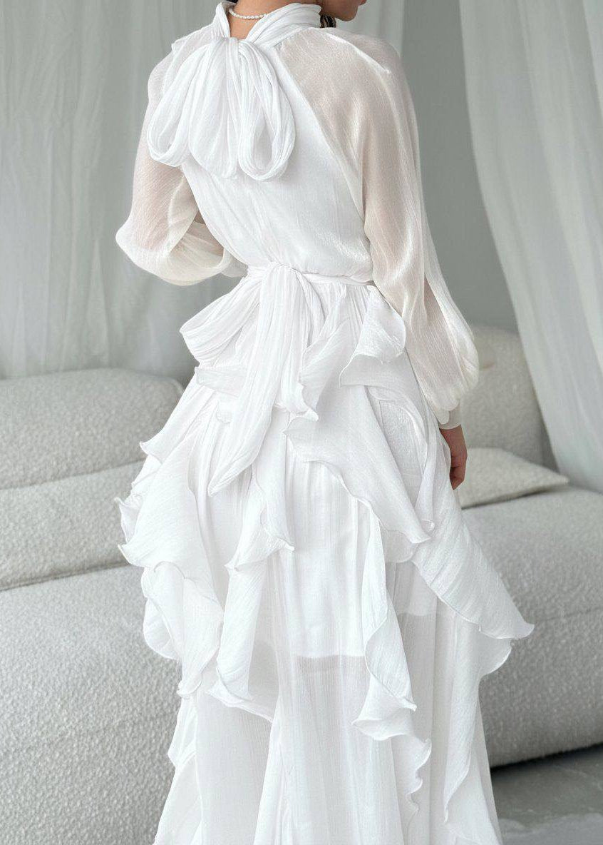 Celestine Cascade Ruffle Maxi Dress
