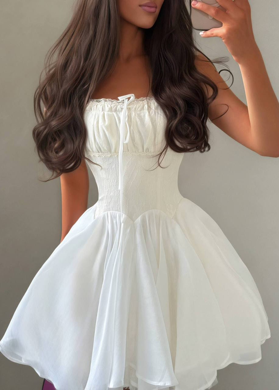 Éloise Lace Corset Bubble Mini Dress