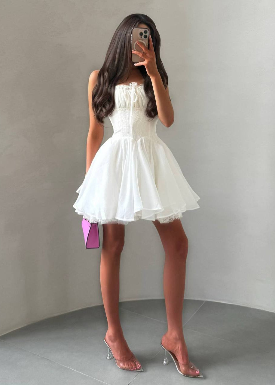Éloise Lace Corset Bubble Mini Dress