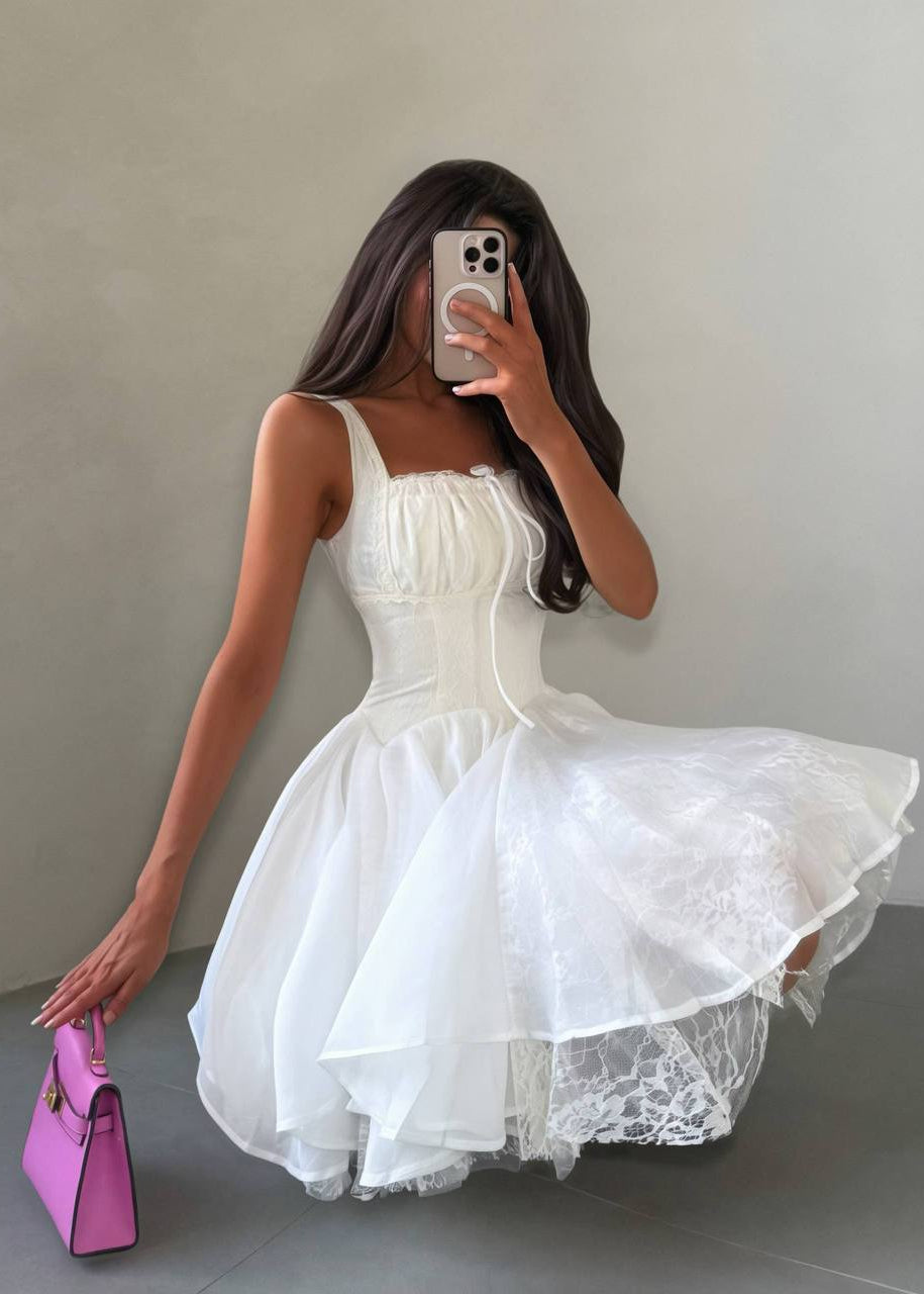 Éloise Lace Corset Bubble Mini Dress