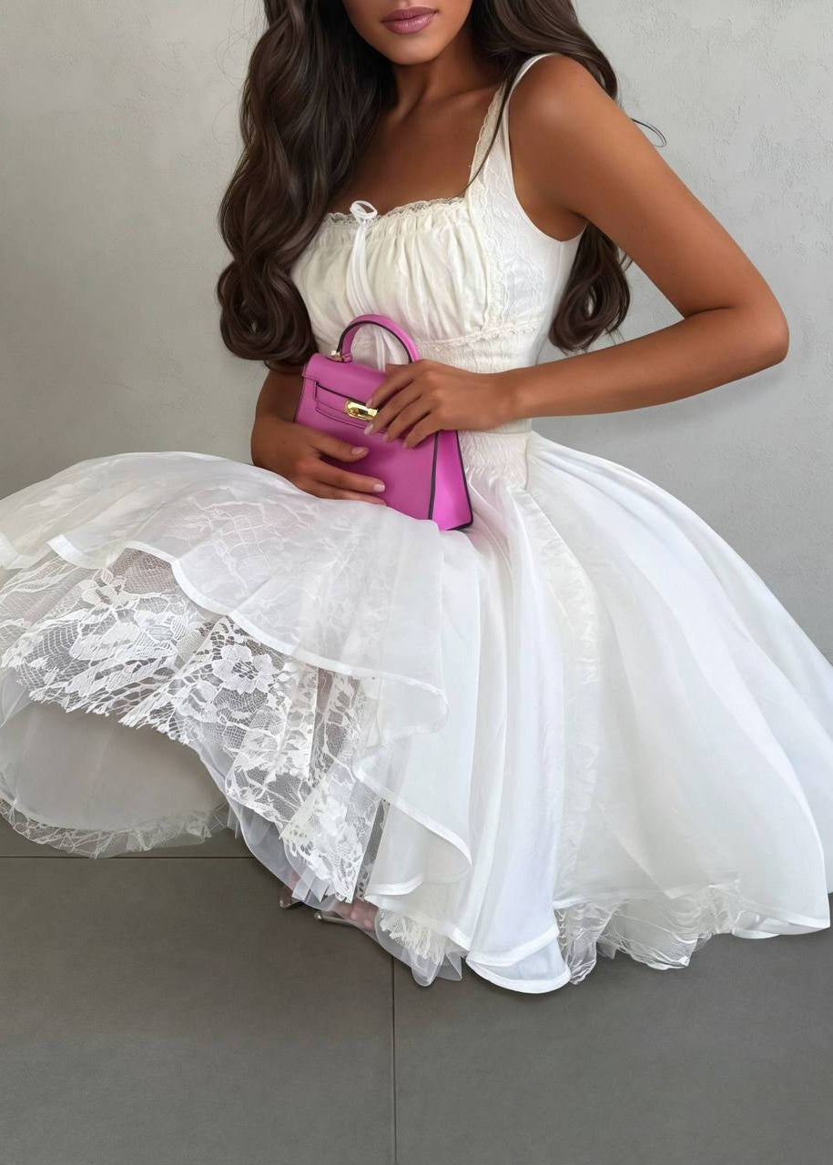 Éloise Lace Corset Bubble Mini Dress