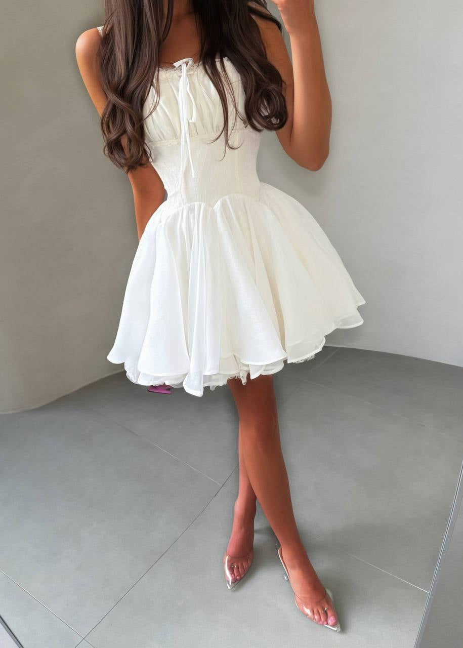 Éloise Lace Corset Bubble Mini Dress