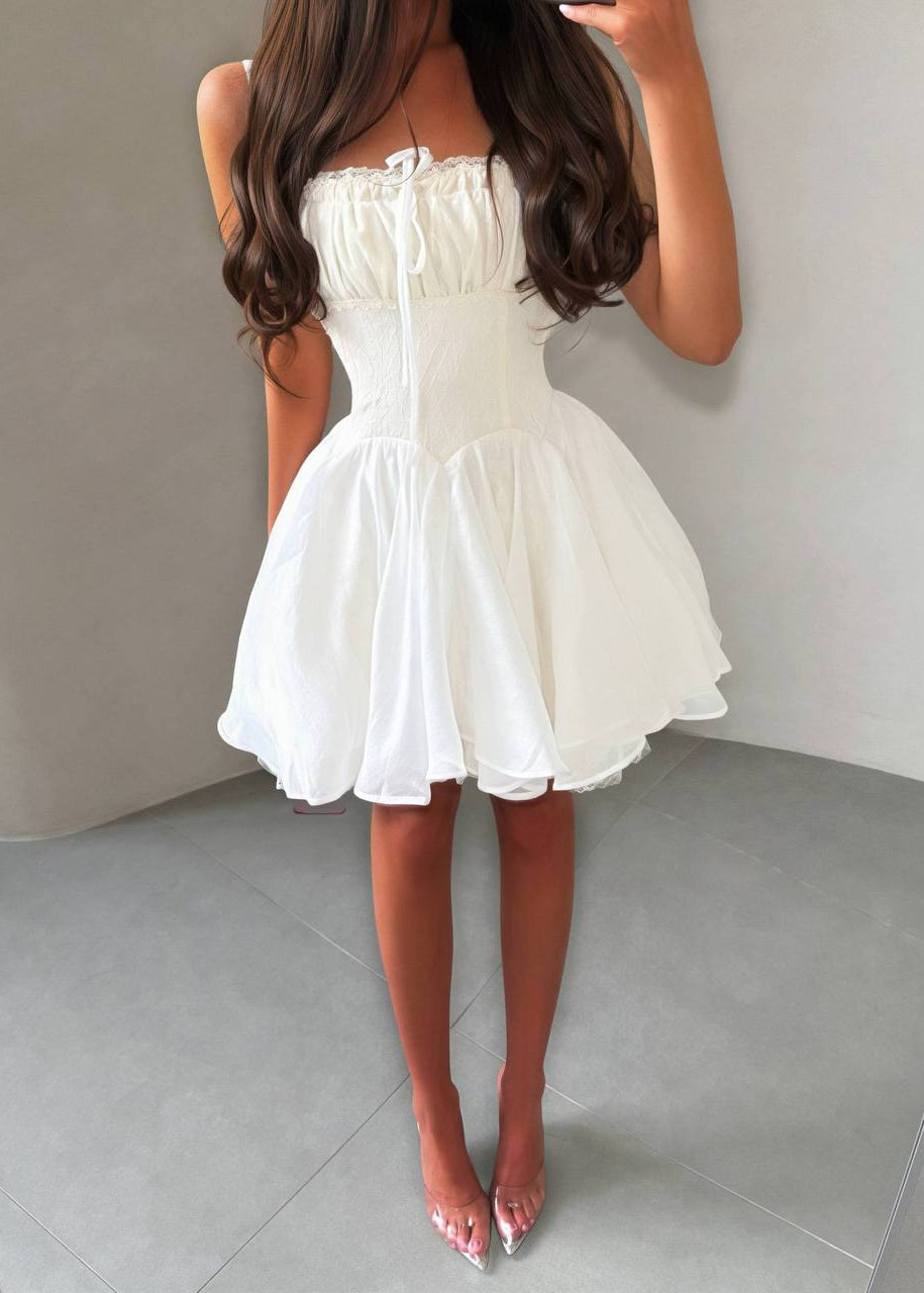 Éloise Lace Corset Bubble Mini Dress