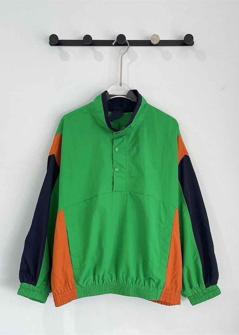 Harper Retro Colorblock Windbreaker Pullover