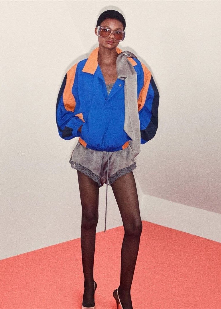 Harper Retro Colorblock Windbreaker Pullover