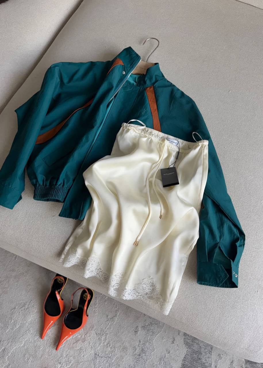 Sierra Retro Colorblock Cropped Windbreaker Jacket