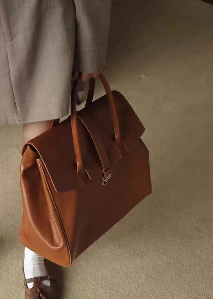 Brielle Luxe Structured Leather Tote Bag