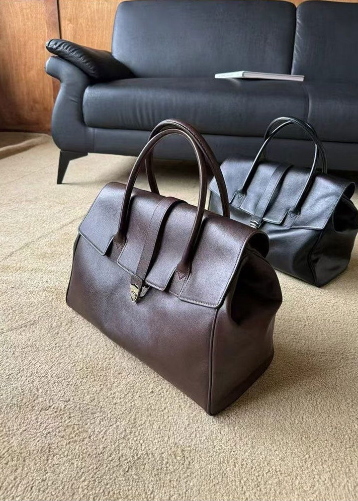Brielle Luxe Structured Leather Tote Bag