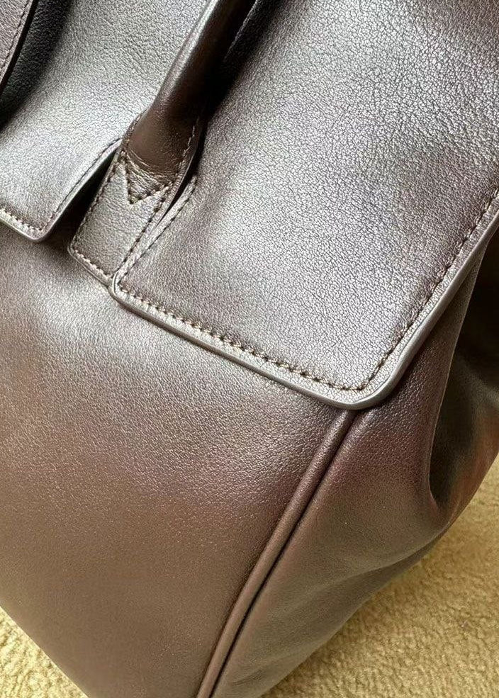 Brielle Luxe Structured Leather Tote Bag