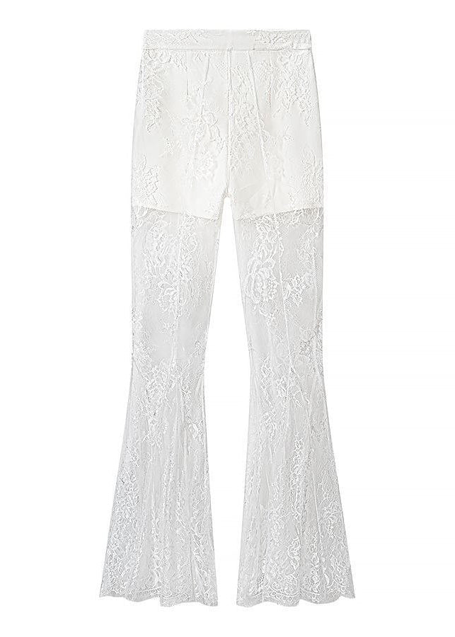 Celestine Lace Blazer & Sheer Flare Pants Set