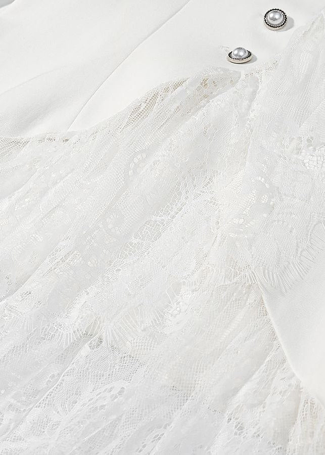 Celestine Lace Blazer & Sheer Flare Pants Set