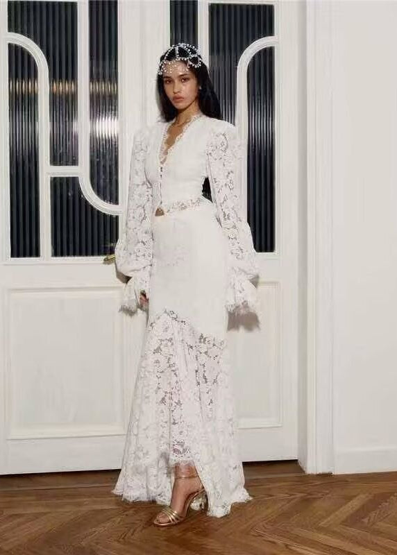 Celestine Lace Bridal Two-Piece Maxi Skirt Set