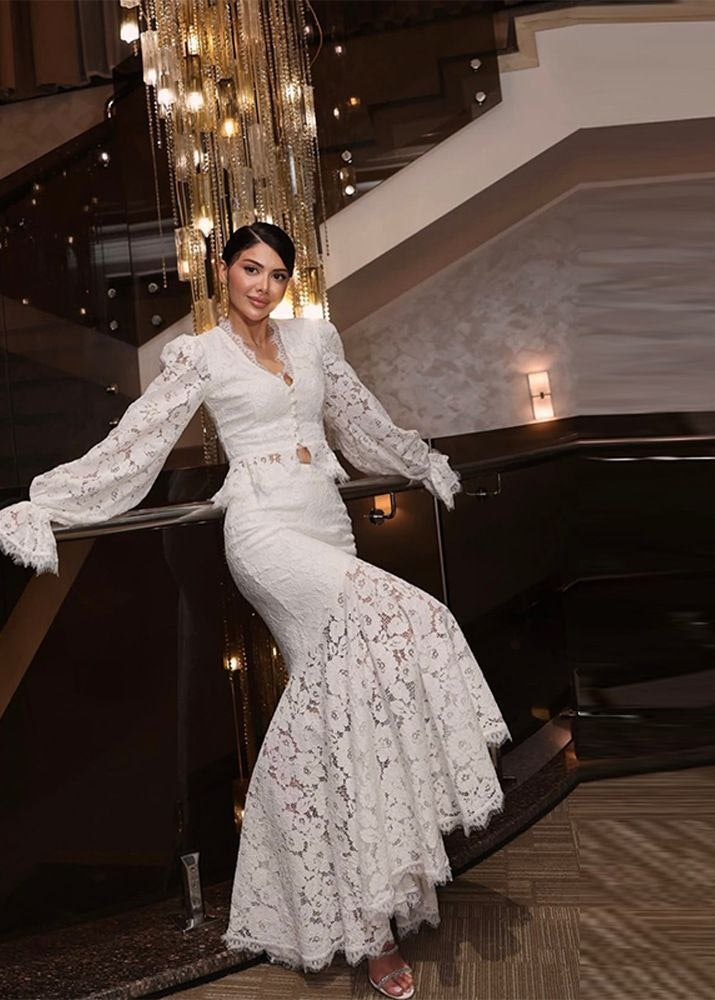 Celestine Lace Bridal Two-Piece Maxi Skirt Set