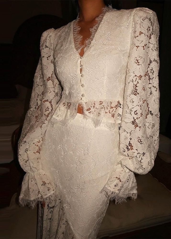 Celestine Lace Bridal Two-Piece Maxi Skirt Set