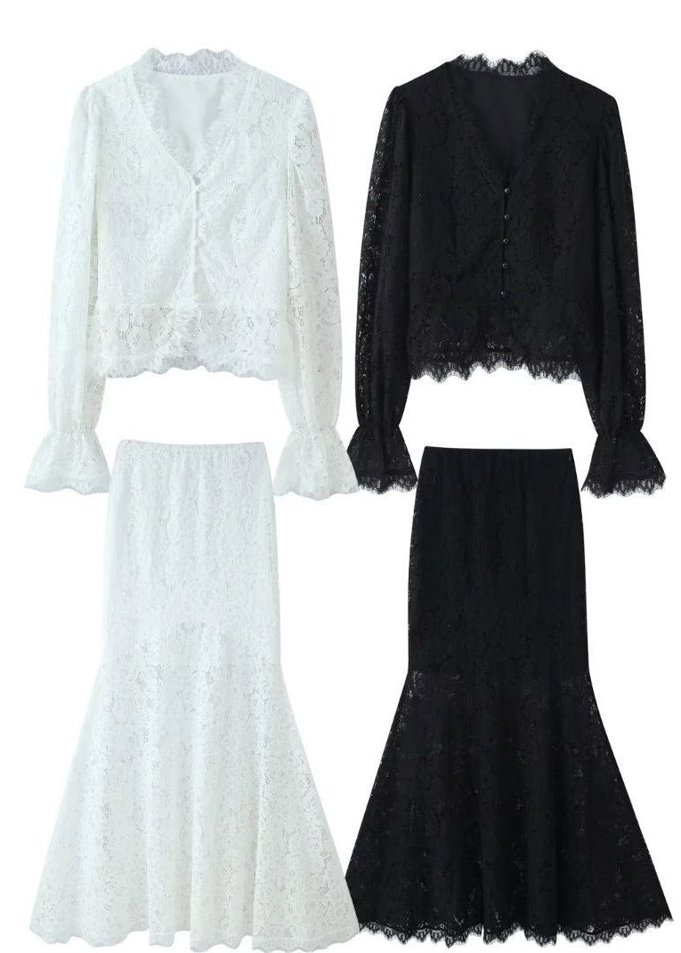 Celestine Lace Bridal Two-Piece Maxi Skirt Set