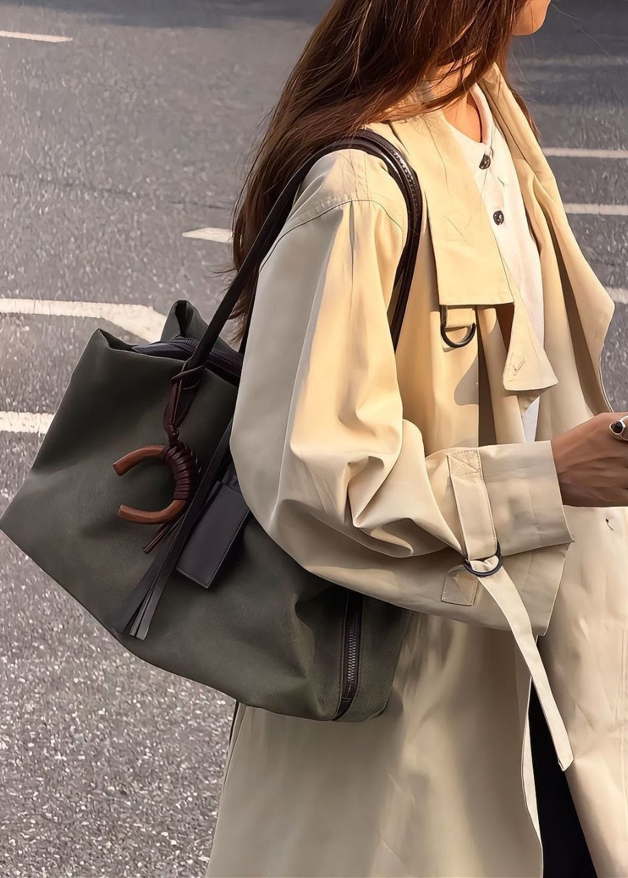 Montara Olive Canvas Weekender Tote Bag