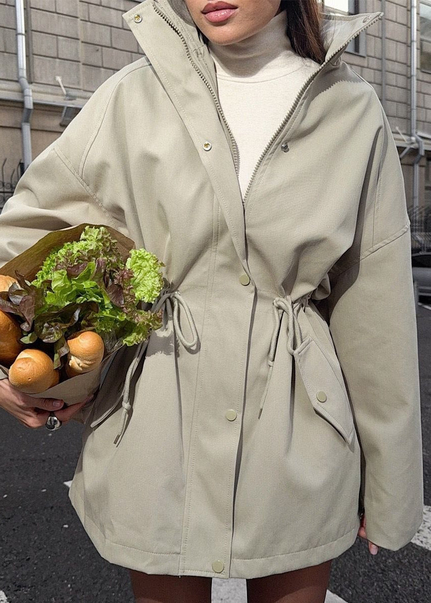 Sloane Beige Drawstring Utility Jacket