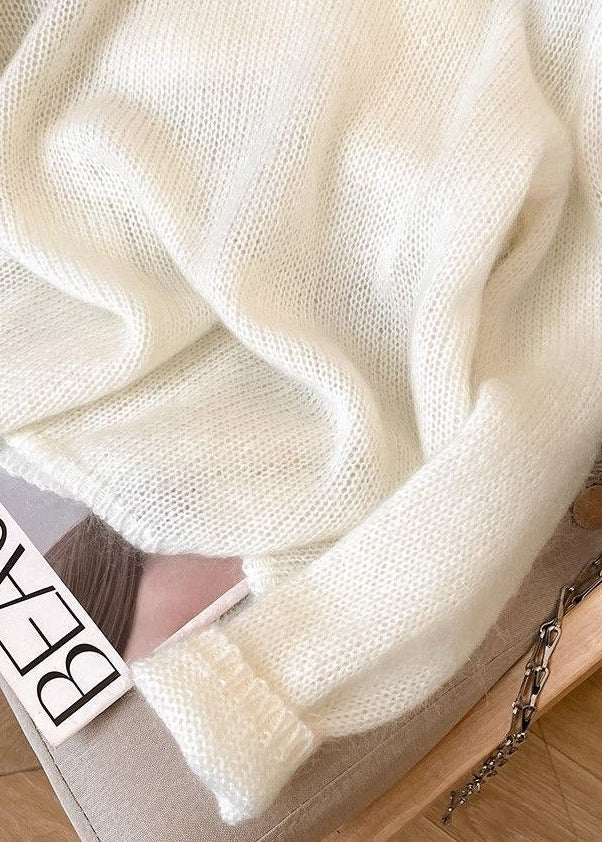 Celeste Airy Mohair-Blend Oversized Sweater