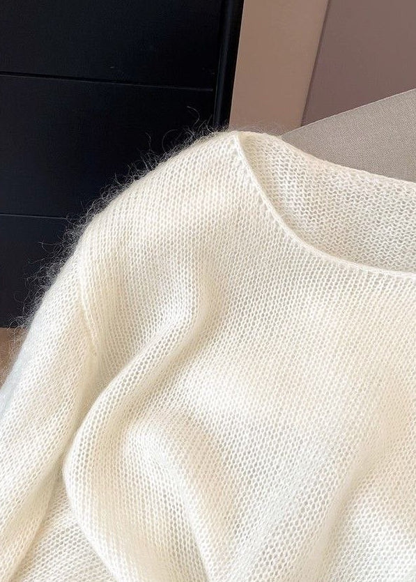 Celeste Airy Mohair-Blend Oversized Sweater