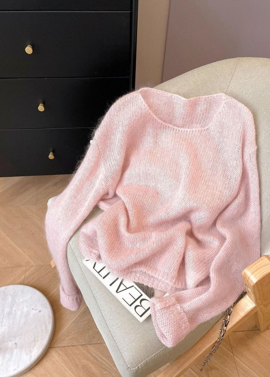 Celeste Airy Mohair-Blend Oversized Sweater