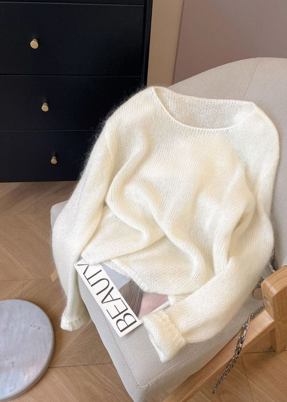 Celeste Airy Mohair-Blend Oversized Sweater