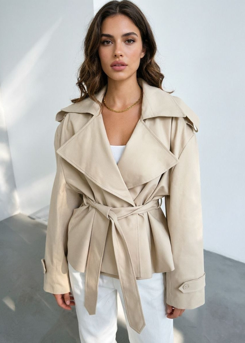 Sienna Belted Short Trench Jacket