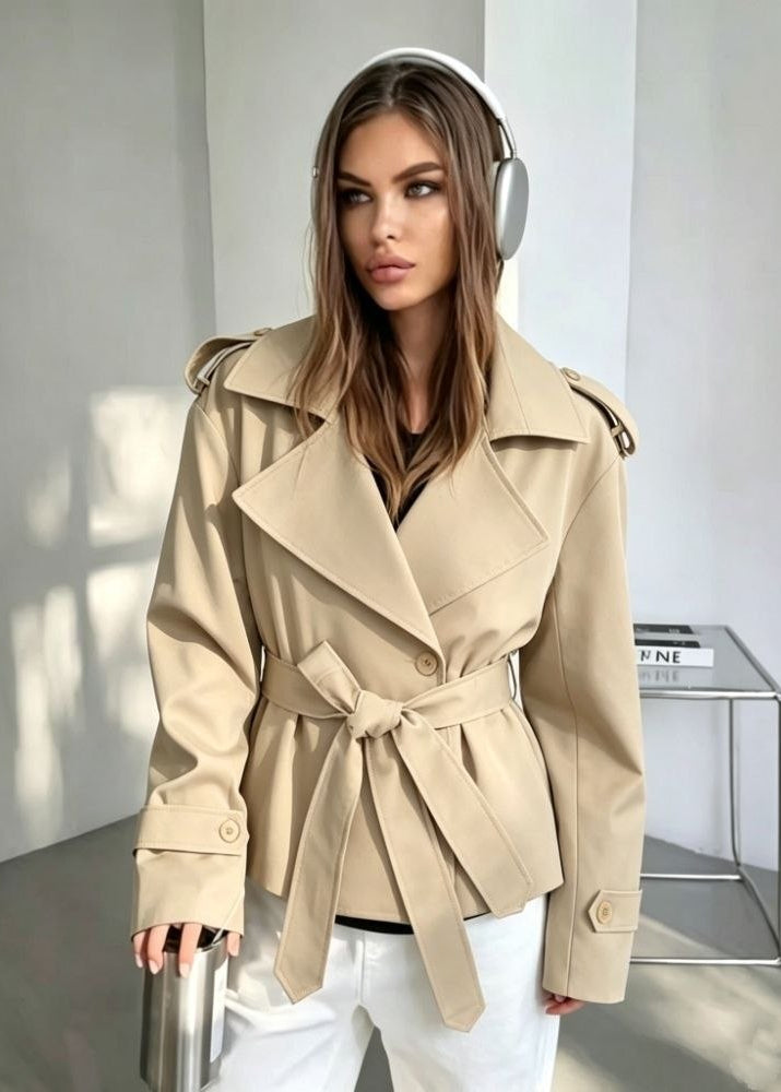 Sienna Belted Short Trench Jacket