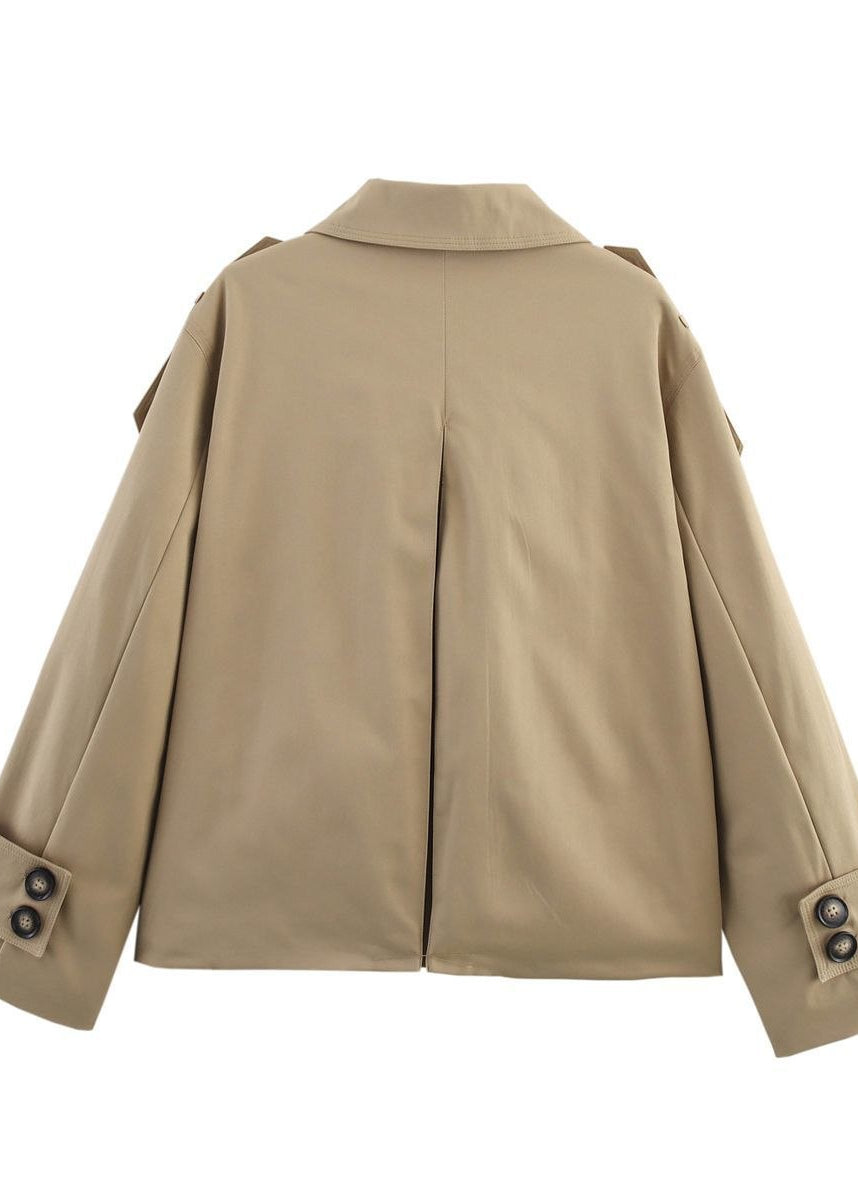 Camden Double-Breasted Short Trench Jacket