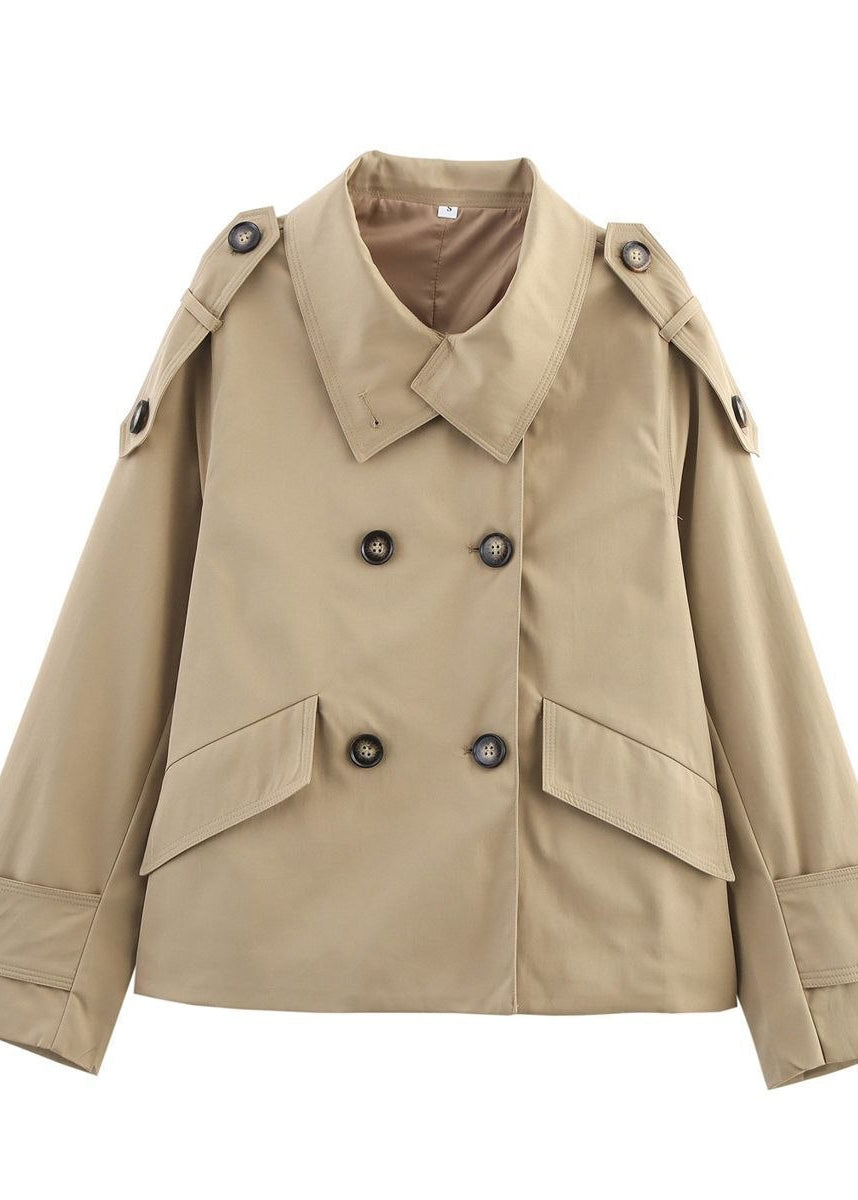 Camden Double-Breasted Short Trench Jacket