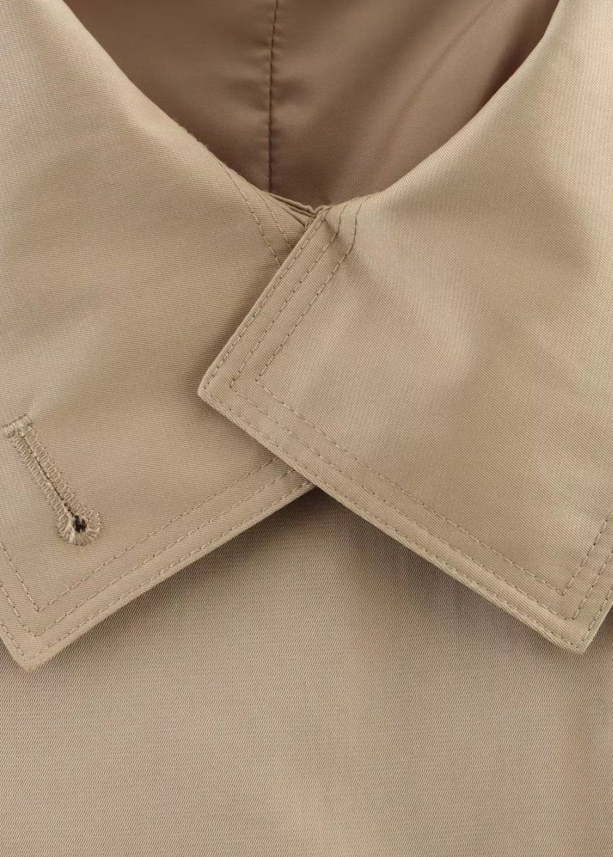 Camden Double-Breasted Short Trench Jacket