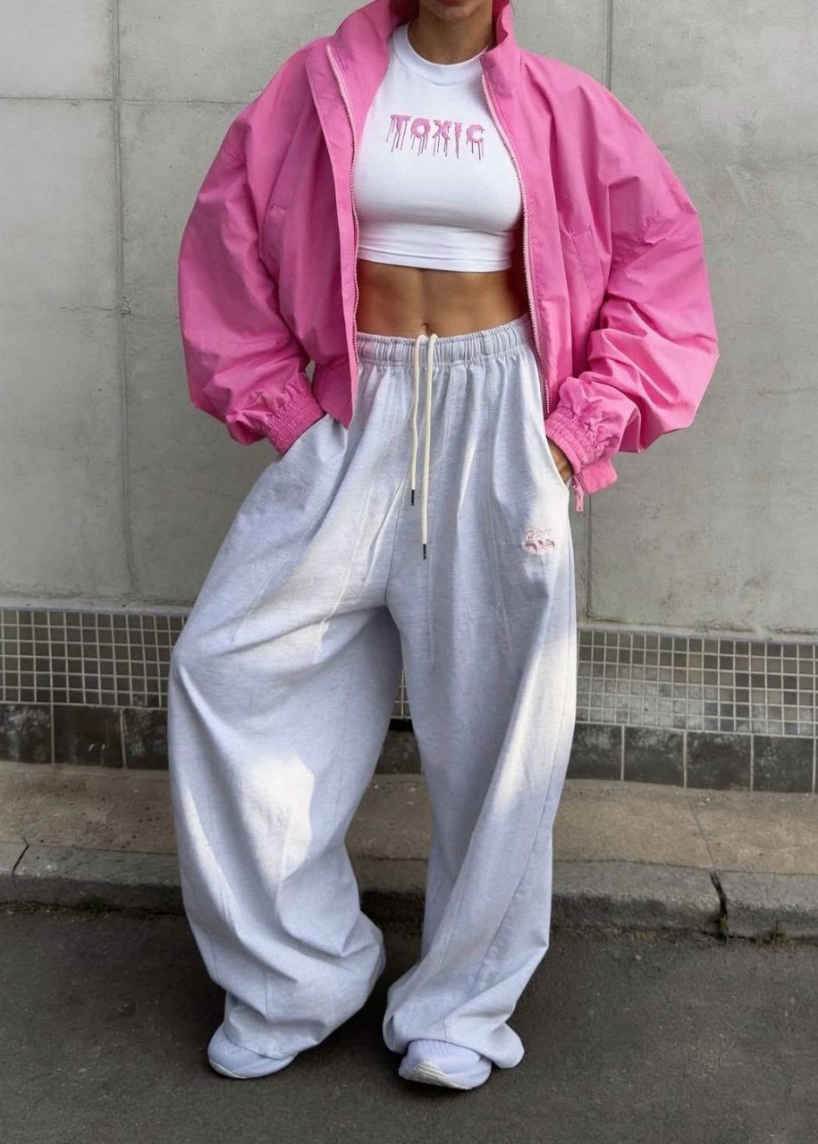 Malibu Oversized Cropped Windbreaker Jacket