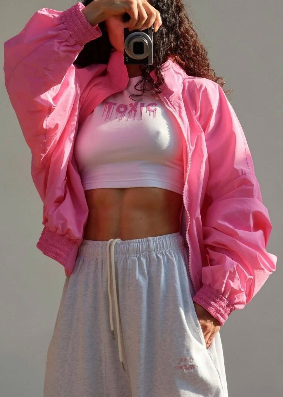 Malibu Oversized Cropped Windbreaker Jacket