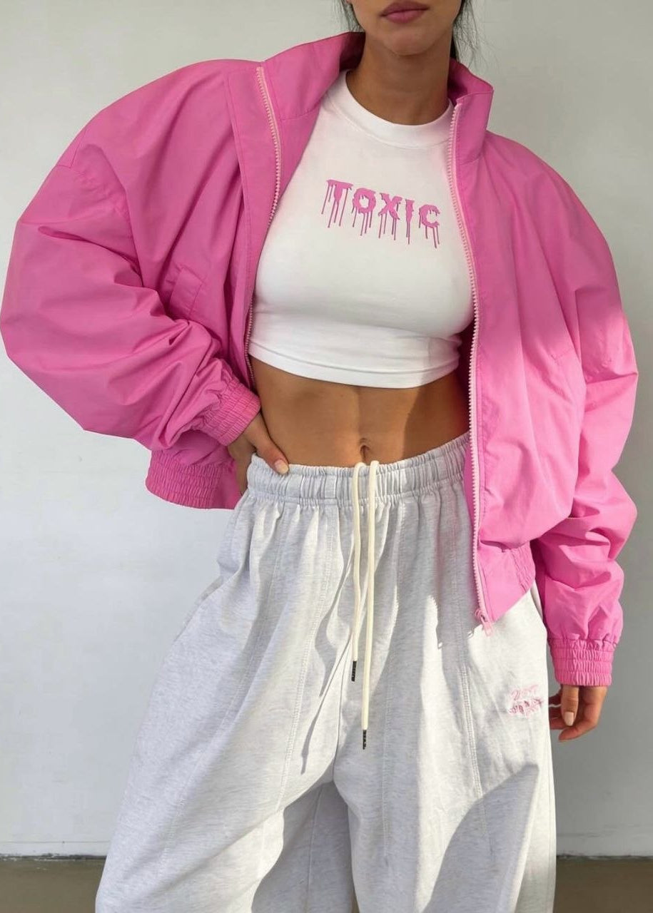 Malibu Oversized Cropped Windbreaker Jacket