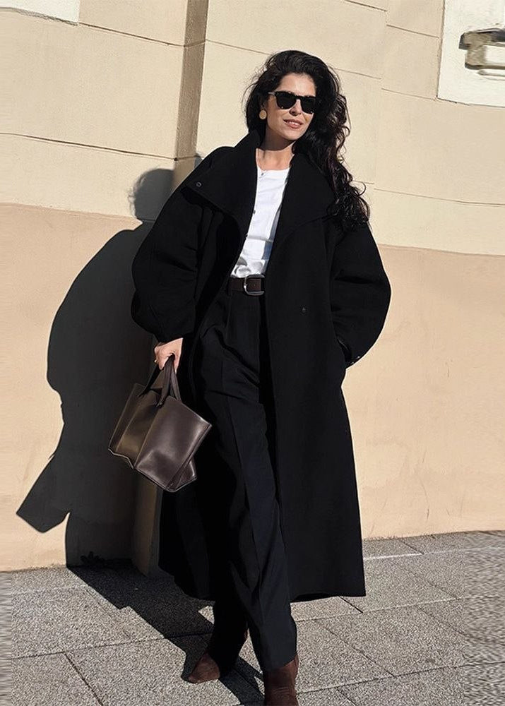 Aveline Oversized Sculpted Sleeve Maxi Coat