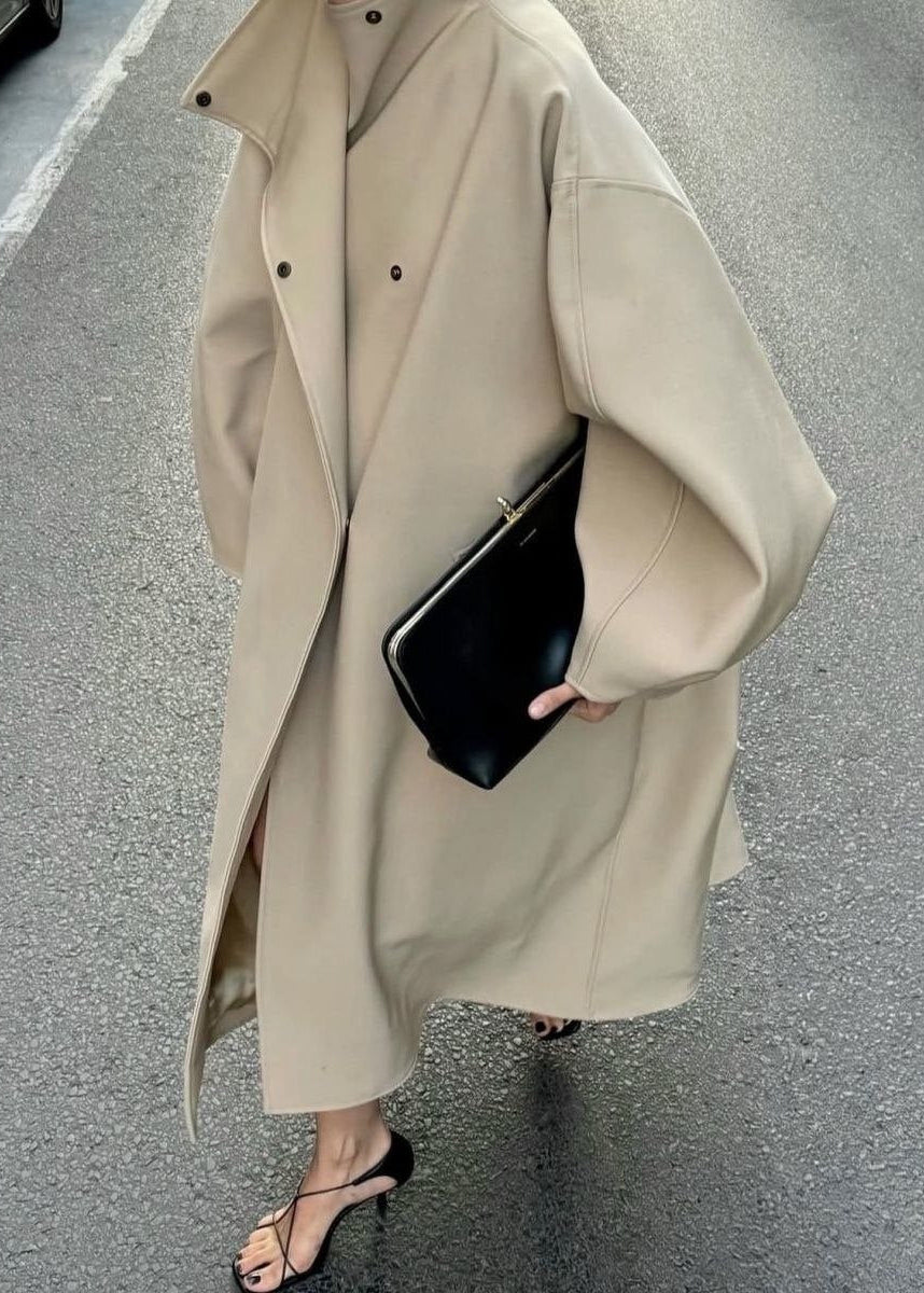 Aveline Oversized Sculpted Sleeve Maxi Coat