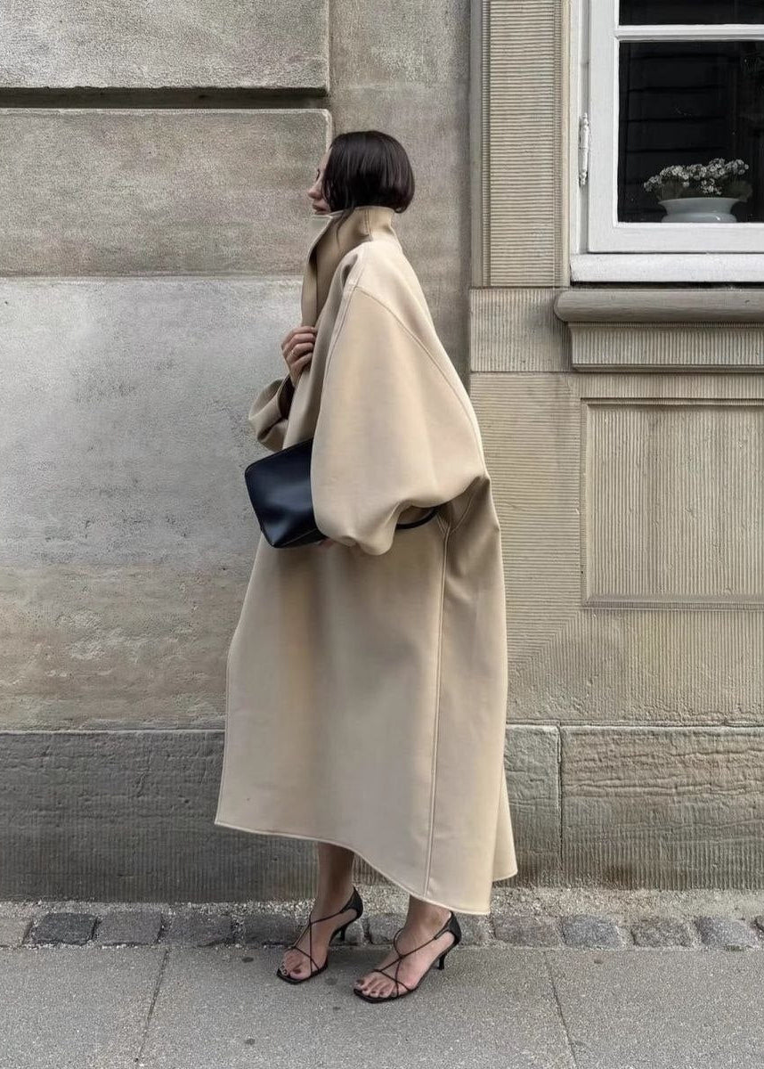 Aveline Oversized Sculpted Sleeve Maxi Coat