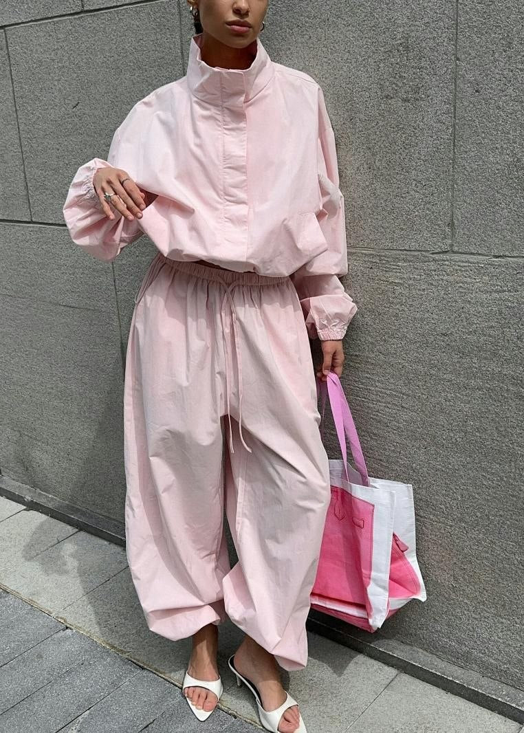 Avery Oversized Track Jacket & Wide-Leg Pants Set