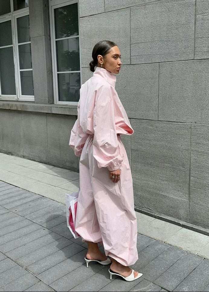Avery Oversized Track Jacket & Wide-Leg Pants Set