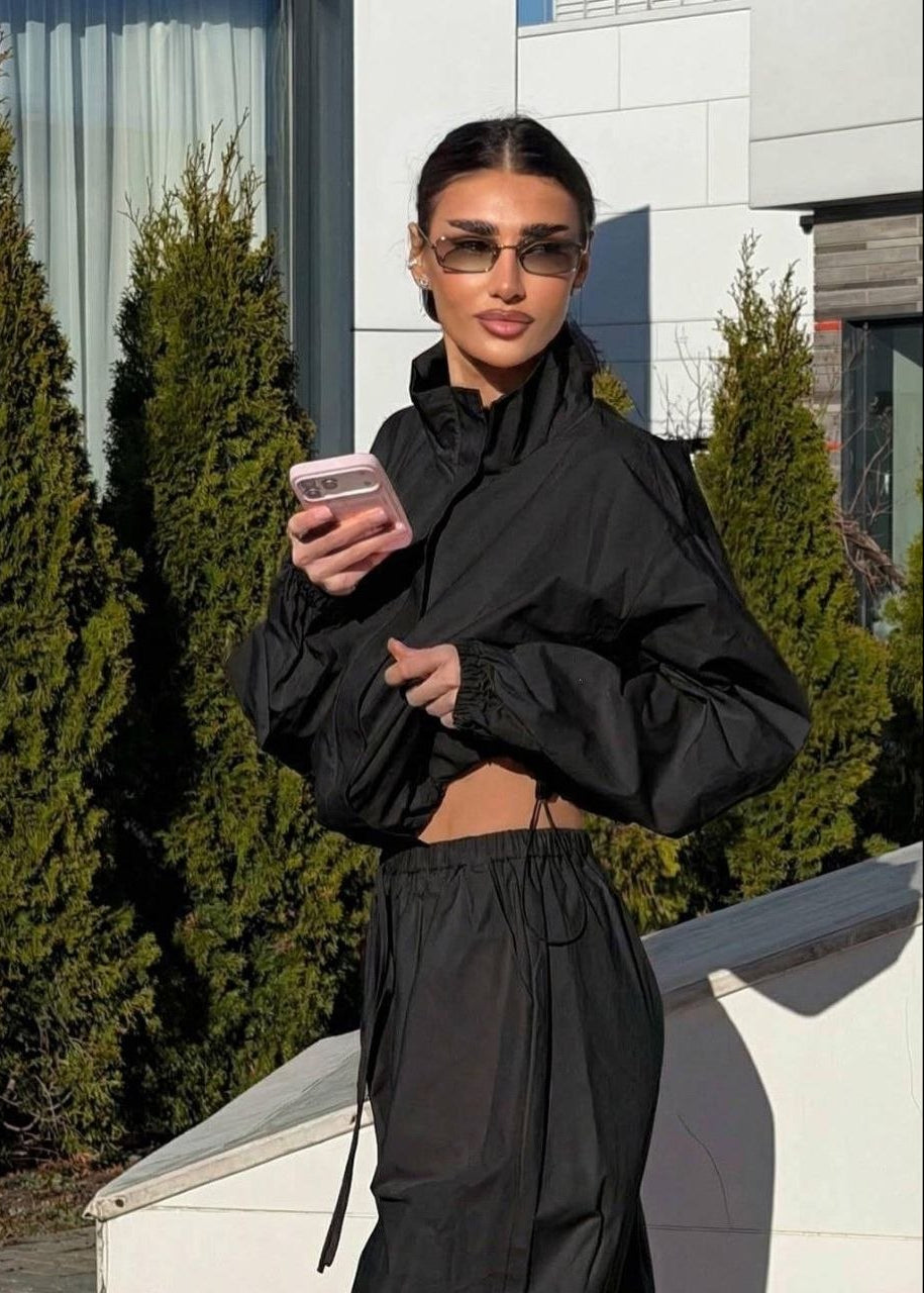 Avery Oversized Track Jacket & Wide-Leg Pants Set