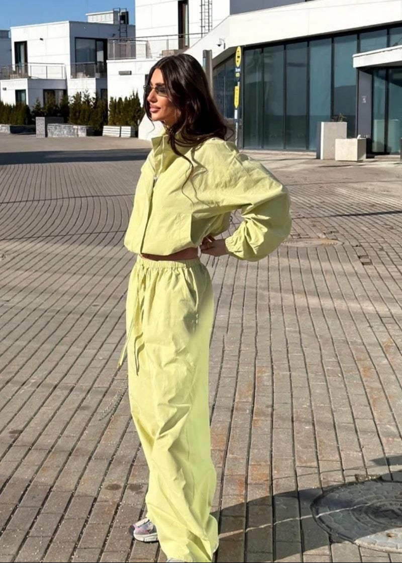 Avery Oversized Track Jacket & Wide-Leg Pants Set