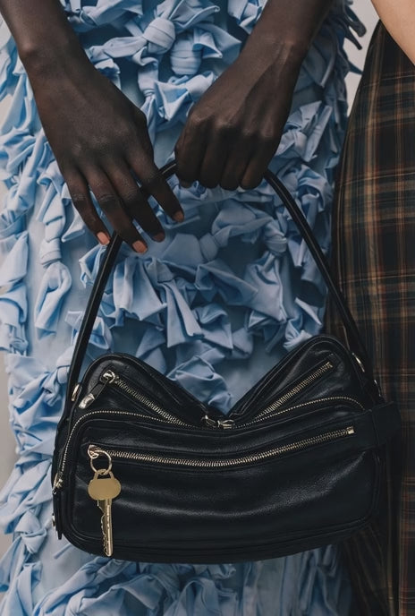 Zip Accent Crescent Bag12