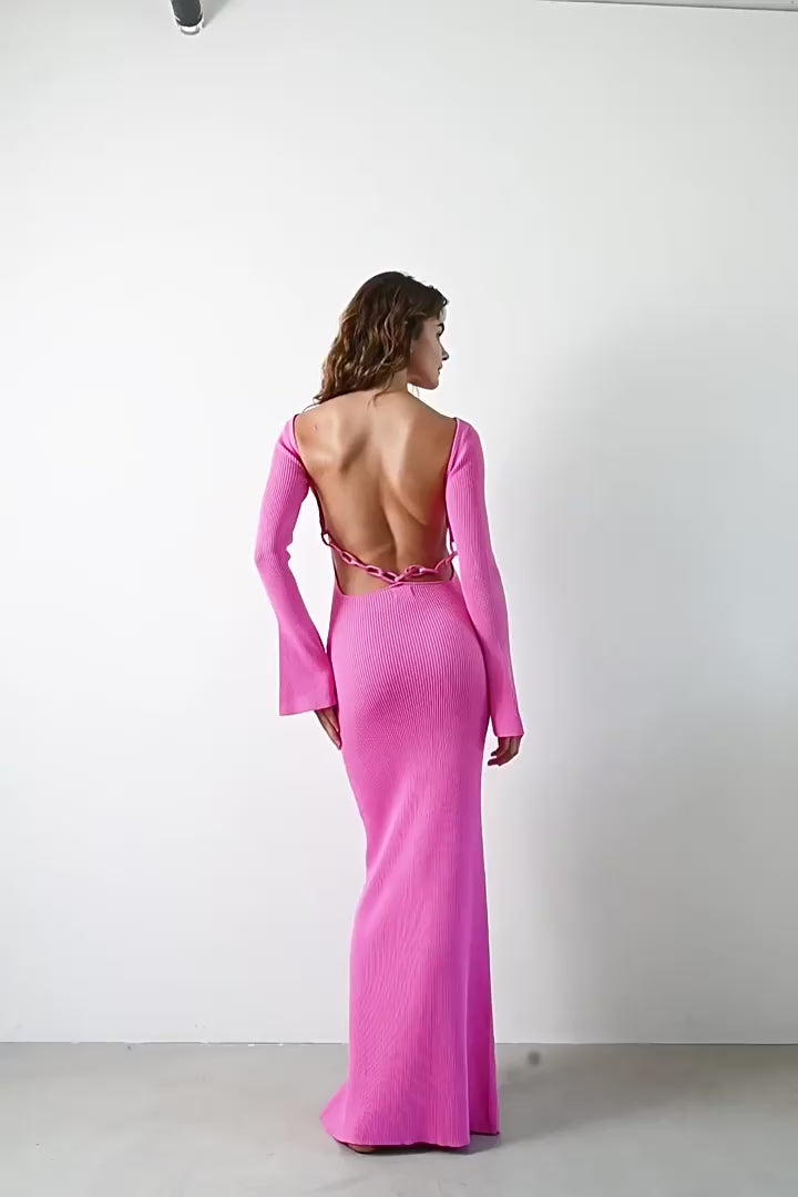 Robe Tricotée Dos Ouvert Radiant Allure