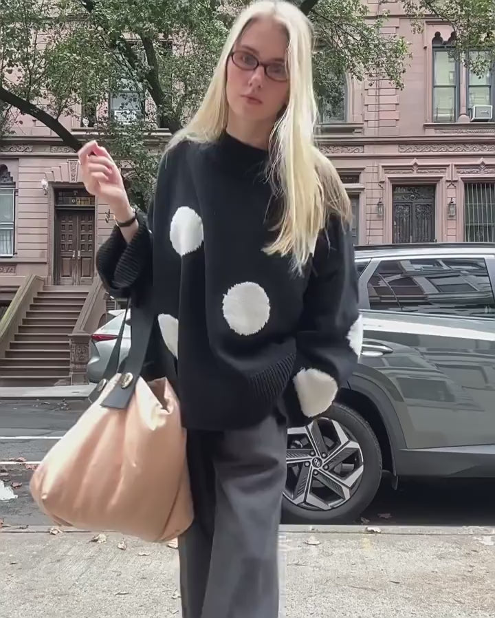 Oversized Polka Dot Sweater