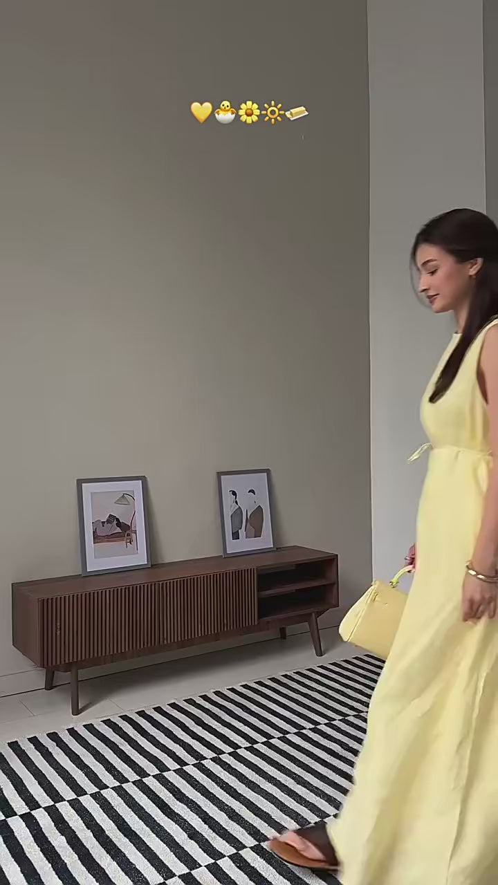 Rosaline Linen Maxi Dress – Sleeveless Tie Waist Summer Dress